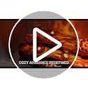 Electric Fireplace Logs with Realistic Flame Effect and Sound, USB Powered