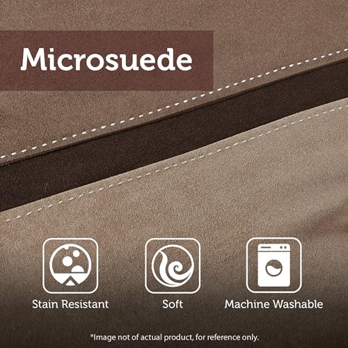 Faux Suede Queen Comforter Set with Bed Skirt - 7pc Rustic Bedding