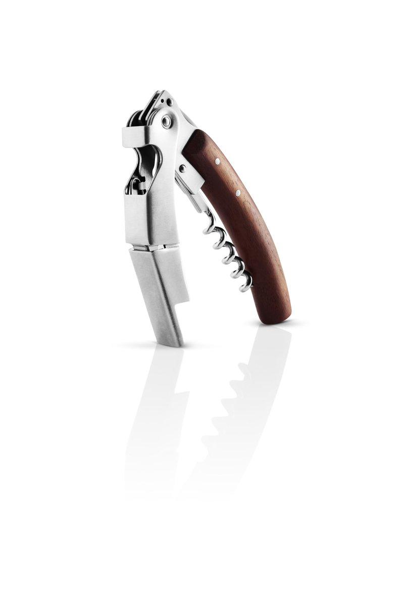 Eva Solo | Liquid Lounge Waiter's Corkcrew | Pull the cork straight out of the wine bottle with the clever two-step system that also ensures that the cork doesn't break | Brushed steel
