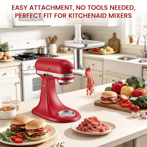 Stainless Steel Meat Grinder Attachment for Stand Mixers