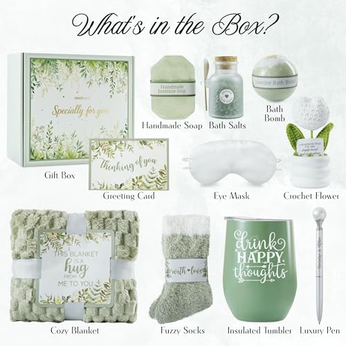 InnoBeta Self Care Gift Basket for Women Relaxation Stress Relief Birthday Christmas