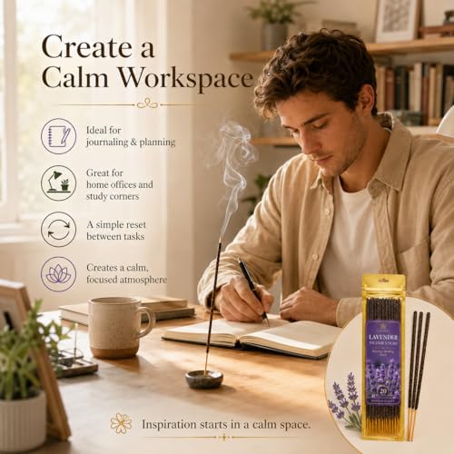 Natural Incense Sticks Set - 80 Pack of 4 Scents for Meditation and Yoga