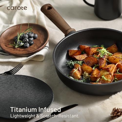 16-Piece Nonstick Cookware Set - Titanium Reinforced Pots and Pans