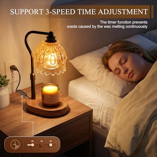 Candle Warmer Lamp with Timer & Remote Control - Dimmable Fragrance Diffuser