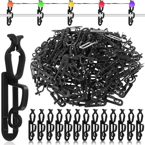 200 Pcs Christmas Light Clips, Outdoor Gutter and Shingle Hooks for C7 C9
