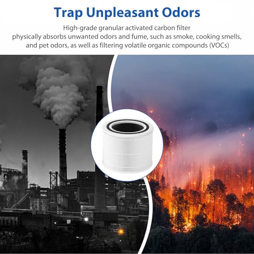 3-in-1 H13 True HEPA Air Purifier Replacement Filter 2-Pack