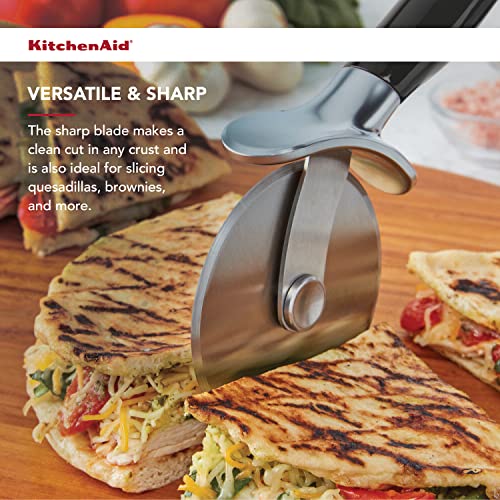 Stainless Steel Pizza Wheel Cutter with Finger Guard & Comfort Grip, 9-Inch