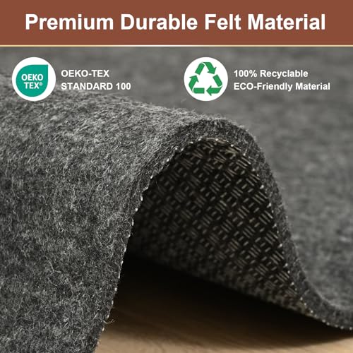 6x9 Feet Non-Slip Rug Pad, 1/4 Inch Thick Felt Cushion for Hardwood Floors