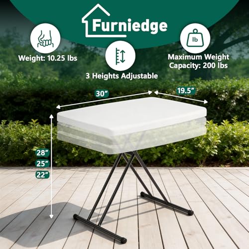 30-Inch Adjustable Folding Table, Heavy Duty Portable Utility Desk