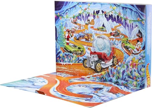 Hot Wheels 2026 Advent Calendar Toy Cars & Winter Playset