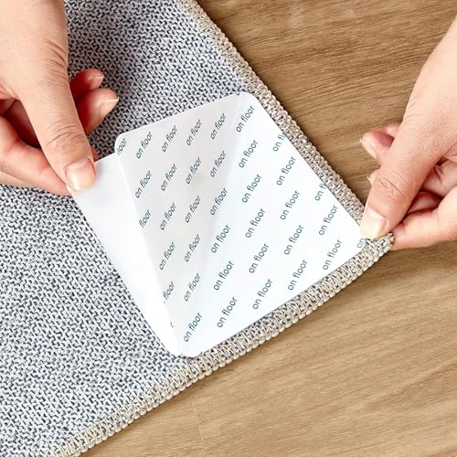 12-Piece Anti-Slip Rug Gripper Set for Hardwood Floors - Residue-Free