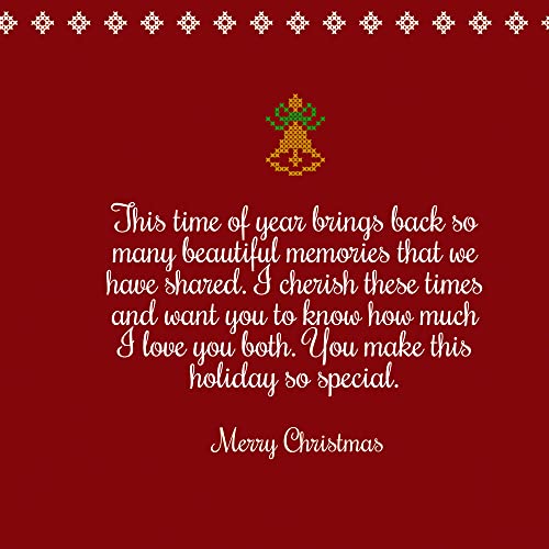 Christmas Card for Daughter and Son-in-Law - Made in USA Eco-Friendly Thick Card Stock