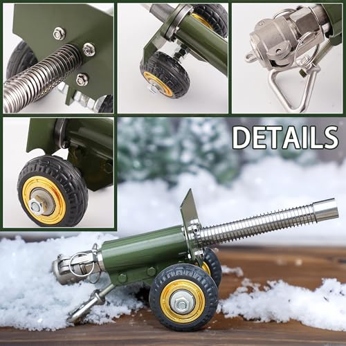 Stainless Steel Mini Cannon Model with Recoil Mechanism