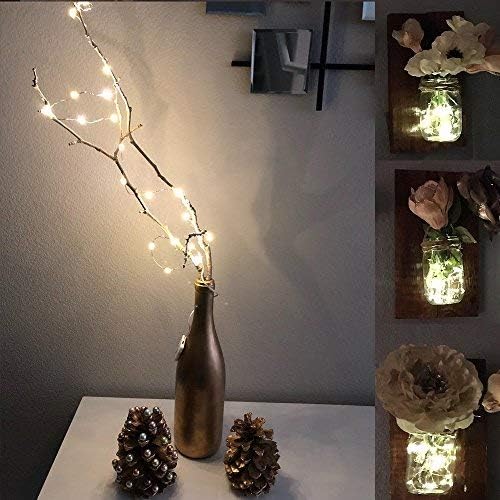 YKB Fairy Lights - 6 PCS LED Starry String Lights with 20 Micro LEDs | 3.3FT Copper Wire, Warm White