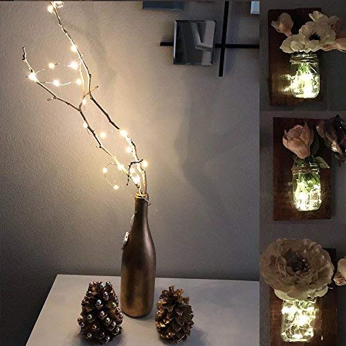 Warm White LED Fairy String Lights - 6 Pack Battery Powered Copper Wire (3.3ft)