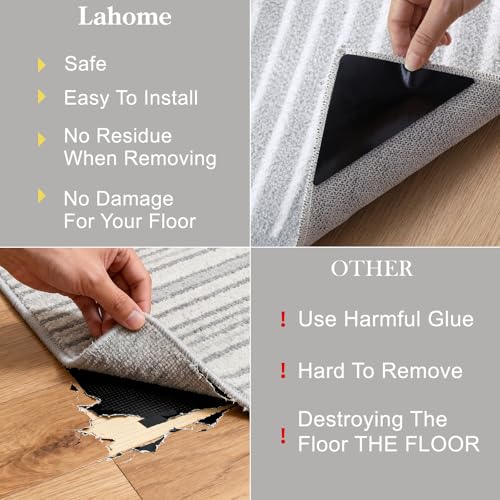 12-Piece Reusable Non-Slip Rug Grippers for Hardwood and Tile Floors