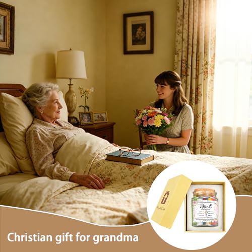 Mimi Gifts Read Me When Bible Verse Jar - 90 Color-Coded Scripture Cards, Inspirational Glass Jar for Mimi