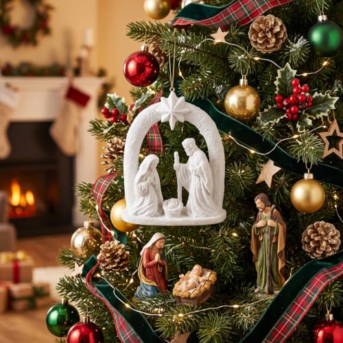 Fuutreo 6-Pack Nativity Scene Ornaments Religious Christmas Decorations