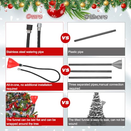 Christmas Tree Watering Funnel System with 45-Inch Flexible Hose