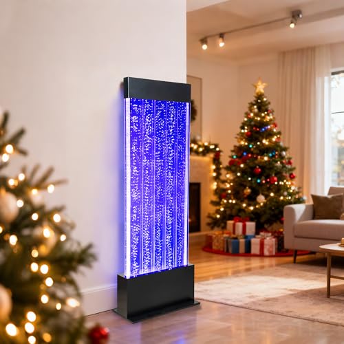 47-Inch LED Bubble Wall Water Fountain with App & Remote Control