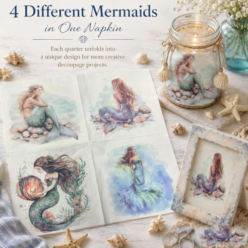 60Pcs Ocean-Themed Cocktail Napkins Set - 12 Designs, 3-Ply Summer Beach Party Decor