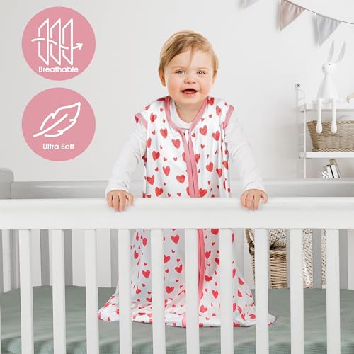 Baby Sleep Sack 3-Pack - Rayon Cotton Wearable Blanket TOG 0.3 (0-6 Months)