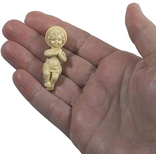 Miniature Baby Jesus Figurine - 1.75 Inch Plastic for Nativity & Christmas