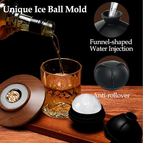 Dark Brown Whiskey Smoker Kit with Torch - Cocktail & Bourbon Gift Set