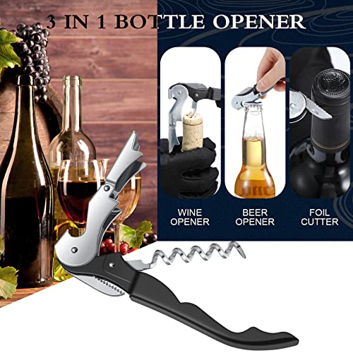 Raiten Black 60pcs Waiter's Corkscrew Wine Openers All-in-One Bottle Opener with Foil Cutter