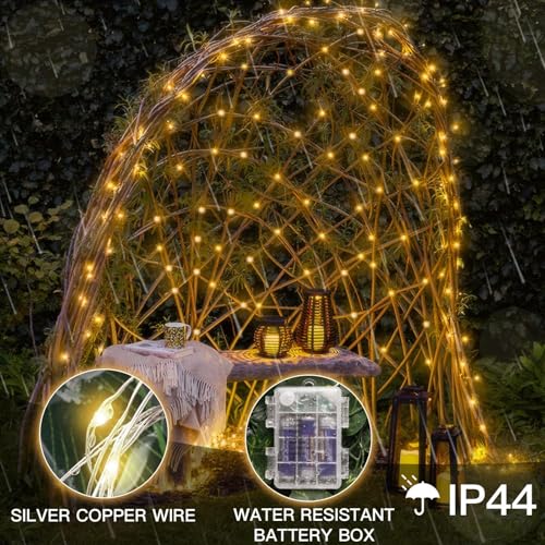 Suddus 33ft 100 LED Battery Operated Fairy Lights with Remote