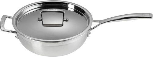 Le Creuset Stainless Steel Chef's Pan - Classic 3-Ply Design, 3.5 Quart Capacity