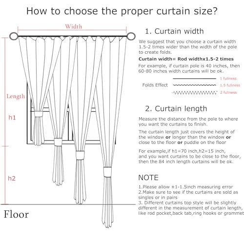 Natural Linen Blend Pinch Pleat 100% Blackout Curtains - 2 Panels, 40"x90"
