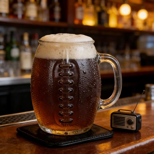 37oz Extra-Large Glass Beer Mugs with Handle - Set of 2 Jumbo Beer Steins