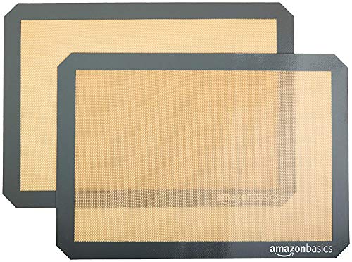 Non-Stick Silicone Baking Mats (2-Pack) - Reusable Heat-Resistant 16.5" x 11.6"