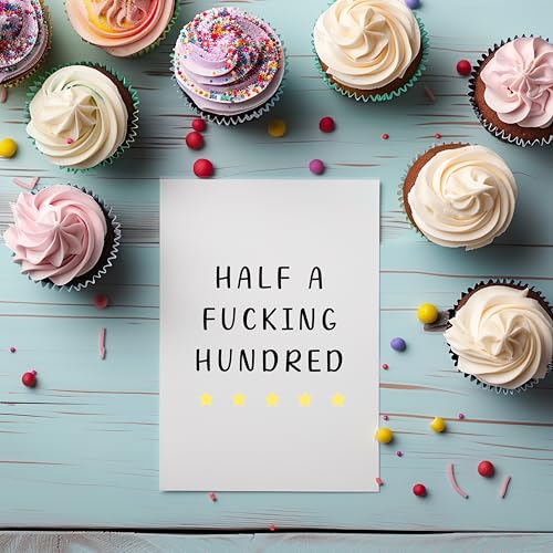 Funny 50th Birthday Card - Sarcastic Gift for Him or Her