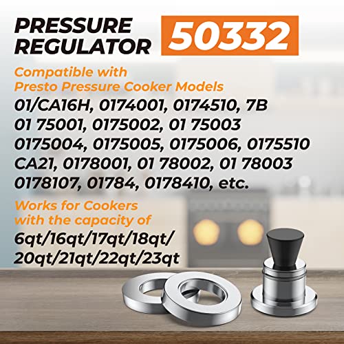 3-Piece Pressure Canner Regulator Weight Set for 6-23 Quart Cookers