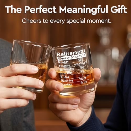 Delviyora 10oz Whiskey Glass for Retirement & Farewell Gifts, Boss, Coworker, Management