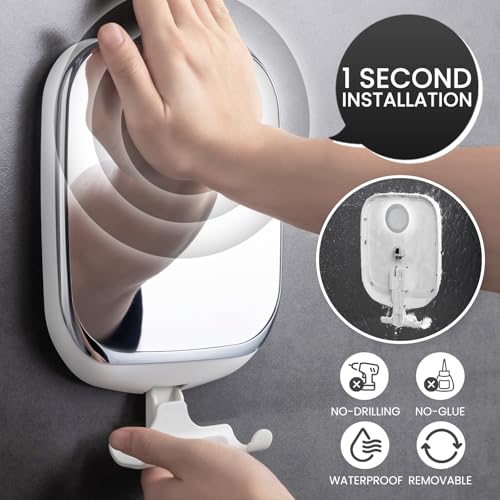 TAILI Shower Mirror Fogless for Shaving,Fogless with Tray