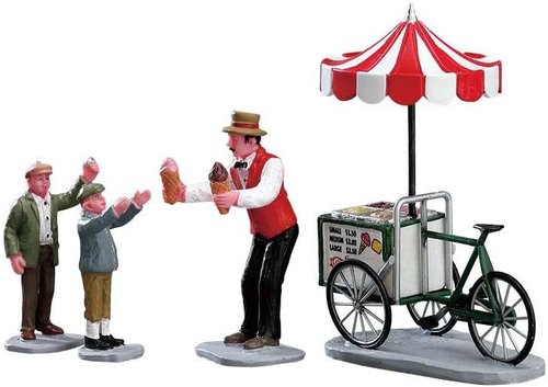 Lemax Gelato Cart Set - Delightful Ice Cream Stand for Parties | Perfect for Outdoor Events