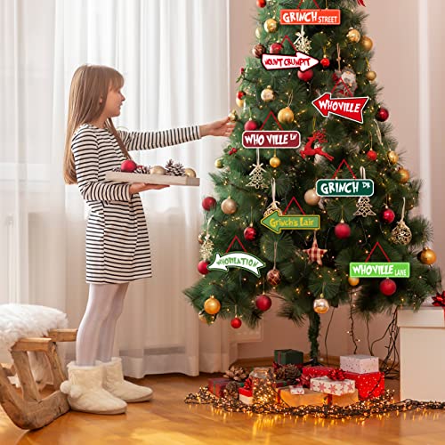 Green Christmas Tree Ornaments 16-Pack Holiday Decor by ssailue