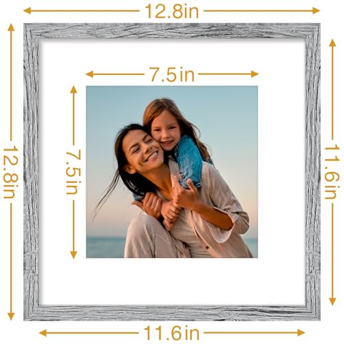 Grey 12x12 Picture Frames Set of 4 Wall Mount Display Vittanly