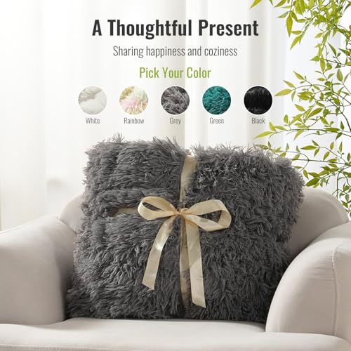 15lbs Queen Size Weighted Blanket - Soft Plush Faux Fur, 60"x80"