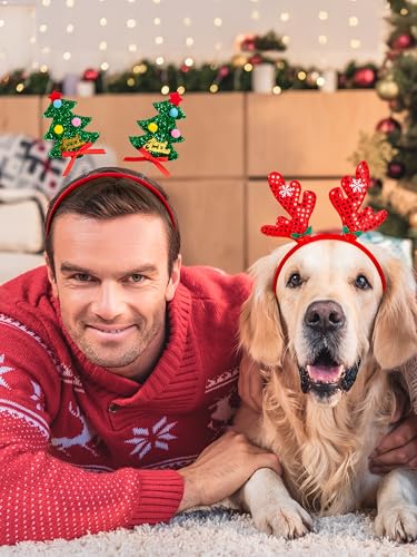 HOVACY 30 Pack Christmas Headbands 15 Styles Reindeer Santa Elf Party Accessories