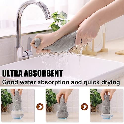 12-Pack Microfiber Dish Cloths, Soft Coral Velvet Kitchen Cleaning Towels