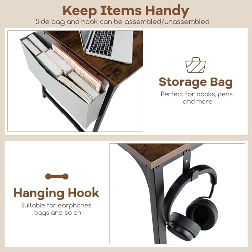 60-Inch Conference Table with Charging Station, Storage Bag and Hook