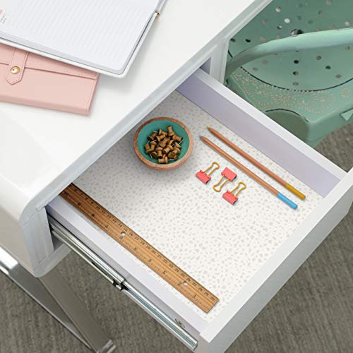 Con-Tact Brand Creative Covering, Self-Adhesive Shelf Liner, Multi-Purpose Vinyl Roll, Easy to Use and Apply, 18'' x 50', Faded Terrazzo Bone