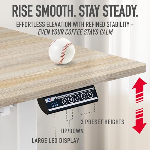 55 x 28 Electric Standing Desk with Drawer, Memory Presets & Cable Management