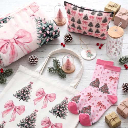 Cute Pink Coquette Bow Christmas Gift Set for Women - Variation: Cute