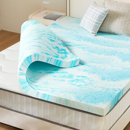 Sweetcrispy 3-Inch Cooling Gel Memory Foam Mattress Topper - Twin Size