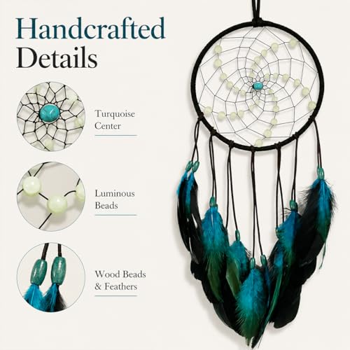 Luminous Handmade Dream Catcher Wall Hanging Decor with Glow Beads